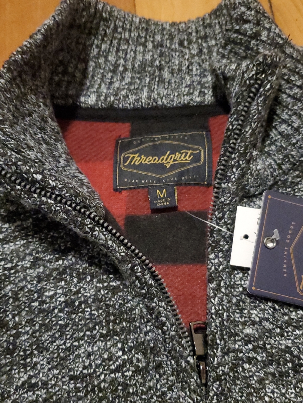 NWT Heavy Weight Flannel Lined Sweater Super Nice